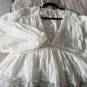 Free People Lace Inlay Boho blouse